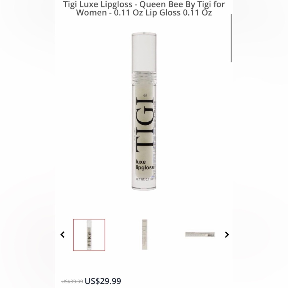 TIGI Luxe Lipgloss — Clear Gloss Shine - Picture 3 of 3
